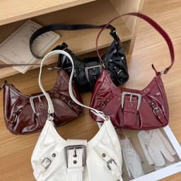 Retro Y2K Pleated Hobo Shoulder Bag for Women Hot Selling Maillard Style Underarm Bag Clutch Handbags for Travel Work Shopping