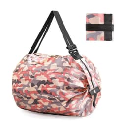 Camouflage Nylon Tote Bag Large Capacity Foldable Shopping Organizer with Handle