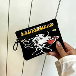 Fashion H-Human M-Made Oxford Cloth Zipper Wallet Multifunctional Hanging Coin Bag For Credit Cards Keys Coins Earbuds