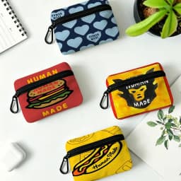 Fashion H-Human M-Made Oxford Cloth Zipper Wallet Multifunctional Hanging Coin Bag For Credit Cards Keys Coins Earbuds