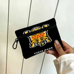 Fashion H-Human M-Made Oxford Cloth Zipper Wallet Multifunctional Hanging Coin Bag For Credit Cards Keys Coins Earbuds