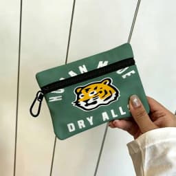 Fashion H-Human M-Made Oxford Cloth Zipper Wallet Multifunctional Hanging Coin Bag For Credit Cards Keys Coins Earbuds
