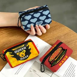 Fashion H-Human M-Made Oxford Cloth Zipper Wallet Multifunctional Hanging Coin Bag For Credit Cards Keys Coins Earbuds