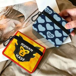 Fashion H-Human M-Made Oxford Cloth Zipper Wallet Multifunctional Hanging Coin Bag For Credit Cards Keys Coins Earbuds