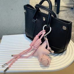 PU Leather Star and Ball Pendant Love Heart Ring Keychain Women Bag Decoration Backpace Accessories for Daily Use Gifts