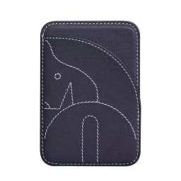 Simple PU Magnetic Card Holder Short Handmade Business Card Holder Large Capacity Back Sticker Stealth Name Card Clip