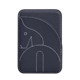 Simple PU Magnetic Card Holder Short Handmade Business Card Holder Large Capacity Back Sticker Stealth Name Card Clip