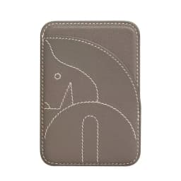 Simple PU Magnetic Card Holder Short Handmade Business Card Holder Large Capacity Back Sticker Stealth Name Card Clip