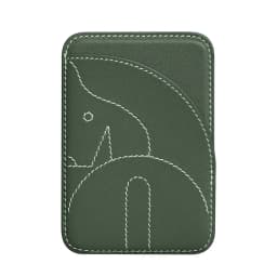 Simple PU Magnetic Card Holder Short Handmade Business Card Holder Large Capacity Back Sticker Stealth Name Card Clip