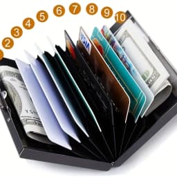 RFID Credit Card Holder, Metal Credit Card Wallet with 6 or 10 Slots Blocking Protector for Men and Women's Safety Purse