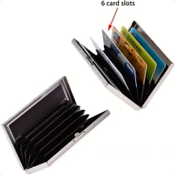 RFID Credit Card Holder, Metal Credit Card Wallet with 6 or 10 Slots Blocking Protector for Men and Women's Safety Purse