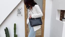 6 Colors Fashion Black Shoulder Bags for Women Large Shopper Bag Solid Color Quality Soft Leather Handbag Lady Travel Tote Bag
