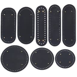 High Qualtiy Oval Round Bottom Long PU Leather Bags Bottom For Handmade Knitting Crochet Bag Base Home Decoration Accessories