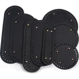 High Qualtiy Oval Round Bottom Long PU Leather Bags Bottom For Handmade Knitting Crochet Bag Base Home Decoration Accessories