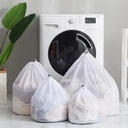 Drawstring Mesh Bag Laundry Bag Washing Large Capacity Mesh Wash Bag for Blouses, Hosiery, and Underwear for Travel and Laundry