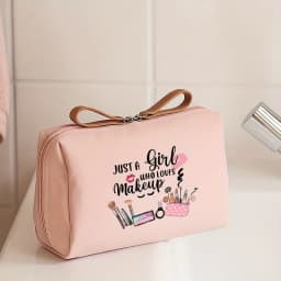2024 New Women Cosmetic Bag Solid Color Korean Style Makeup Bag Pouch Toiletry Bag Waterproof Makeup Organizer Case Luxury Bag