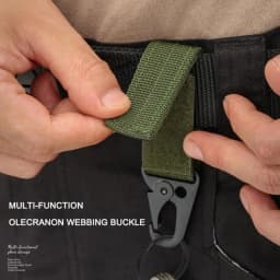 3Pcs Tactical Carabiner Outdoor EDC Keychain Nylon Webbing Keys Holder Camping Backpack Belt Hook Hanging Buckle Muilter Clip
