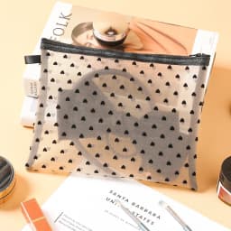 1pcs Mesh Clear Cosmetic Bags Small Large Black Makeup Bag Portable Travel Toiletry Organizer Case Lipstick Storage Pouch