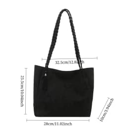 Texture Leisure New Chinese Style Shoulder Bag Antique Versatile Large Capacity Tote Bag Hanfu Element Work Commuter Storage Bag