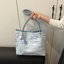 Texture Leisure New Chinese Style Shoulder Bag Antique Versatile Large Capacity Tote Bag Hanfu Element Work Commuter Storage Bag
