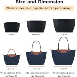 Organizer Insert For Longchamp Large Small Mini Size Totes Bag Felt Storage Bag Purse Insert Handbag Liner Bags Accessories