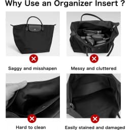 Organizer Insert For Longchamp Large Small Mini Size Totes Bag Felt Storage Bag Purse Insert Handbag Liner Bags Accessories