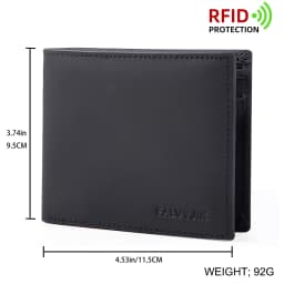 Men's Leather Wallet RFID Cowhide Genuine Leather Wallet Multi-Function Credit Card Holder