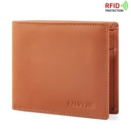 Men's Leather Wallet RFID Cowhide Genuine Leather Wallet Multi-Function Credit Card Holder