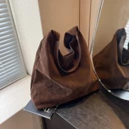 Large Capacity Suede Shoulder Bag Autumn and Winter Vintage Women's Bag Solid Color Simple Versatile Bucket Bag