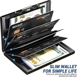 Antitheft ANTI Rfid Blocking ID Bank Credit Card Holder Wallets Men Slim Thin Aluminum Box Metal Mini Minimalist Cardholder Case