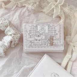 PU Leather Kawaii Lolita Style Ballet Bunny & Bear Printed Short Wallet