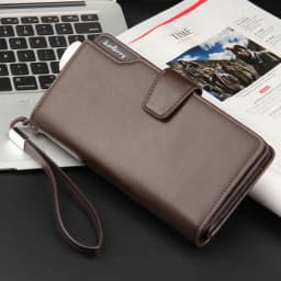 Baellerry Men's Long Wallet Casual Business Zipper Handbag Large Capacity Mobile Phone Storage Bag with Card Holder