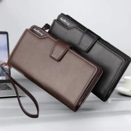 Baellerry Men's Long Wallet Casual Business Zipper Handbag Large Capacity Mobile Phone Storage Bag with Card Holder