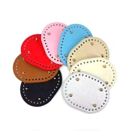 14.5x11cm Oval Bottom for Knitted Bag PU leather Bag Base Handmade Bottom With Holes Diy Crochet Bag Bottom accessories