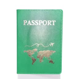 PU Leather Passport Cover For Men & Women World Map Travel Passport Case Organizer - Protective Card Holder ID Document Covers