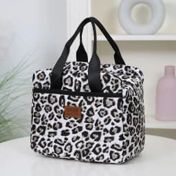 Thickened Nylon Fabric Lunch Bag with Aluminum Foil Inner Large Capacity Portable Lunch Box Storage Bag for Work Picnic Scho