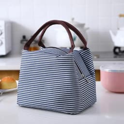 Stripes Lunch Bag For Women Isothermal Bag Packaged Food Thermal Bags Thermo Pouch Kids Lunch Bag Refrigerator Bag