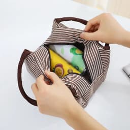 Stripes Lunch Bag For Women Isothermal Bag Packaged Food Thermal Bags Thermo Pouch Kids Lunch Bag Refrigerator Bag