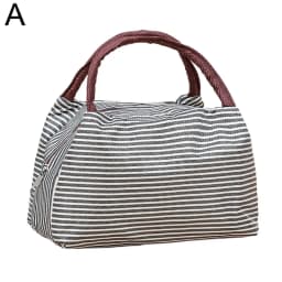 Stripes Lunch Bag For Women Isothermal Bag Packaged Food Thermal Bags Thermo Pouch Kids Lunch Bag Refrigerator Bag