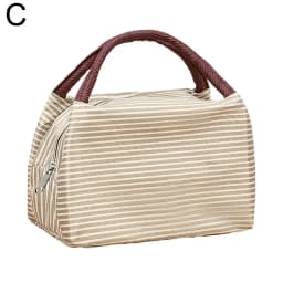 Stripes Lunch Bag For Women Isothermal Bag Packaged Food Thermal Bags Thermo Pouch Kids Lunch Bag Refrigerator Bag