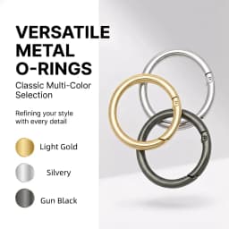 5-50Pcs Alloy Round Ring Key Chains Spring Clasps Bag Hanger Hooks for Purse Bag Open Carabiner Buckles Connectors DIY Jewelry