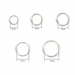 5-50Pcs Alloy Round Ring Key Chains Spring Clasps Bag Hanger Hooks for Purse Bag Open Carabiner Buckles Connectors DIY Jewelry