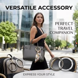 5-50Pcs Alloy Round Ring Key Chains Spring Clasps Bag Hanger Hooks for Purse Bag Open Carabiner Buckles Connectors DIY Jewelry