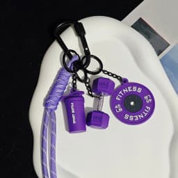 Fitness Keychain for Gym Lovers Premium Gift Sports Enthusiasts Accessories for Workout Bags Water Bottles D-shaped Buckle