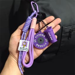Fitness Keychain for Gym Lovers Premium Gift Sports Enthusiasts Accessories for Workout Bags Water Bottles D-shaped Buckle
