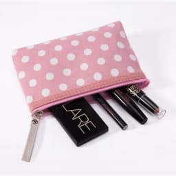 Canvas Dot Print Makeup Bag Women Cosmetic Bags Toiletry Bag Phone Organizer Key Phone Pouch Coin Purse Travel Cosmetic Bag