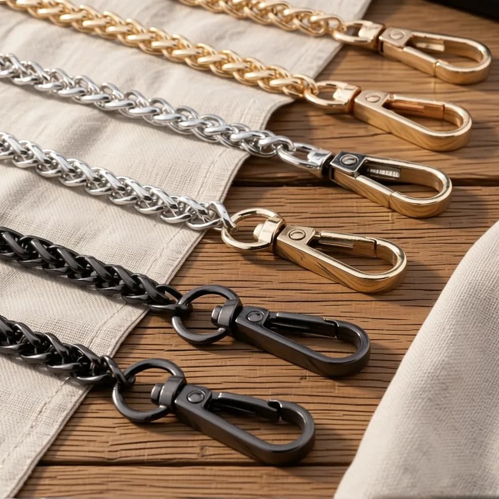 Wallet chain strap, replacement bag strap, DIY handbag metal chain shoulder bag,60cm/23.6 inch 90cm/35.4 inch 120cm/47.2 inch