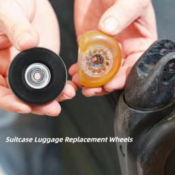 4/2Pcs Luggage Suitcase Replacement Wheels, 50x18mm PU Caster Wheels Bearings Repair Kits, Shelf Replacement Wheels for Luggage