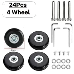 4/2Pcs Luggage Suitcase Replacement Wheels, 50x18mm PU Caster Wheels Bearings Repair Kits, Shelf Replacement Wheels for Luggage