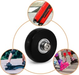 4/2Pcs Luggage Suitcase Replacement Wheels, 50x18mm PU Caster Wheels Bearings Repair Kits, Shelf Replacement Wheels for Luggage